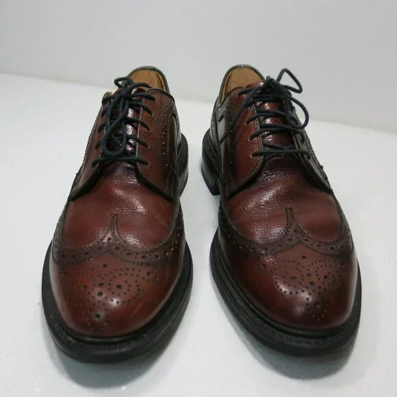 Dexter Pebble Grained Long Wingtip Dress Oxfords Footwear Men's Shoes Sz 9.5 E - Picture 5 of 8